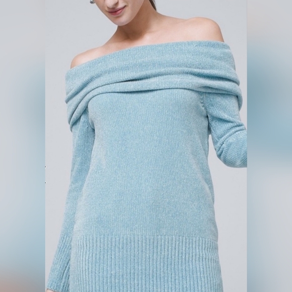 WHBM Chenille Off the Shoulder Sweater - Picture 2 of 5